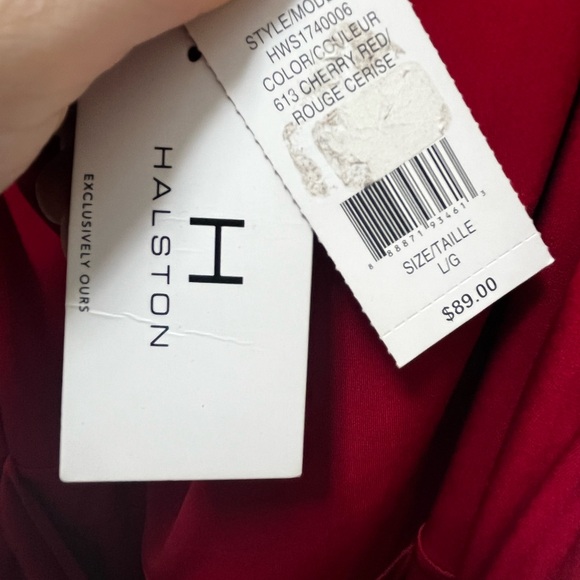 Halston One Shoulder Dress with Attached Belt NWT - Picture 13 of 14